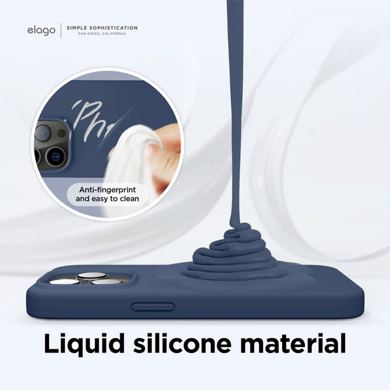 Elago kryt Silicone Case Magsafe pre iPhone 14 Pro Max - Jean Indigo 