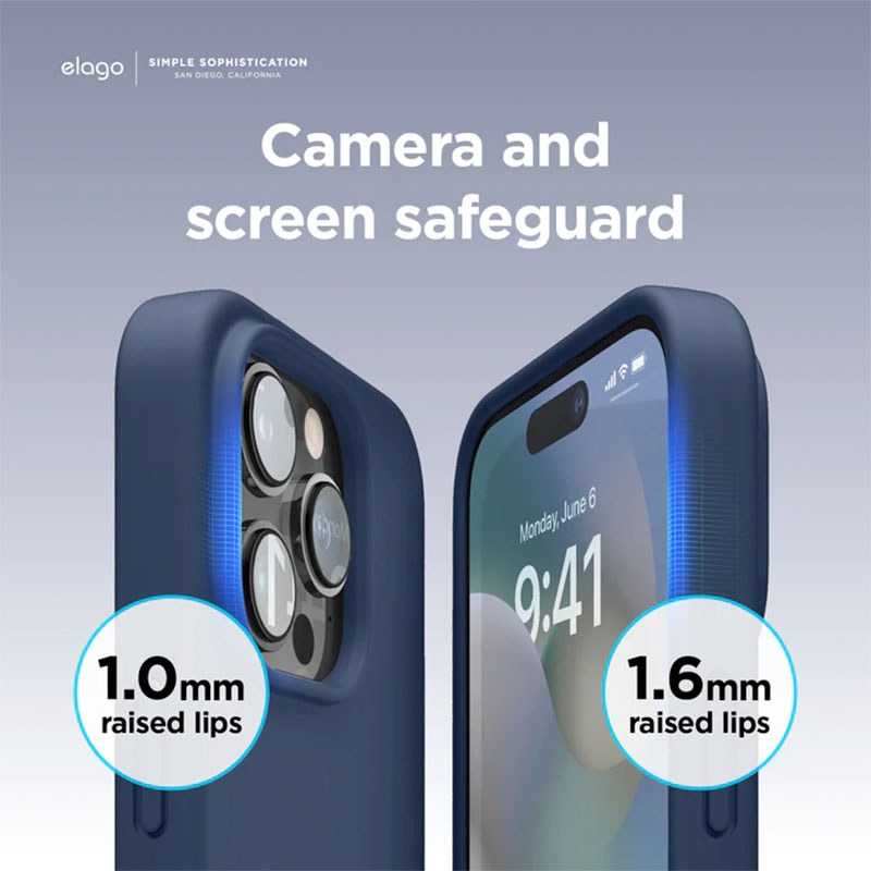Elago kryt Silicone Case Magsafe pre iPhone 14 Pro Max - Jean Indigo 