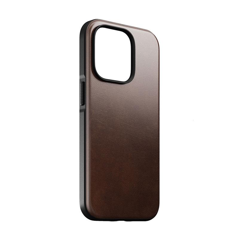 Nomad kryt Modern Leather Case Magsafe Horween pre iPhone 14 Pro - Rustic Brown 