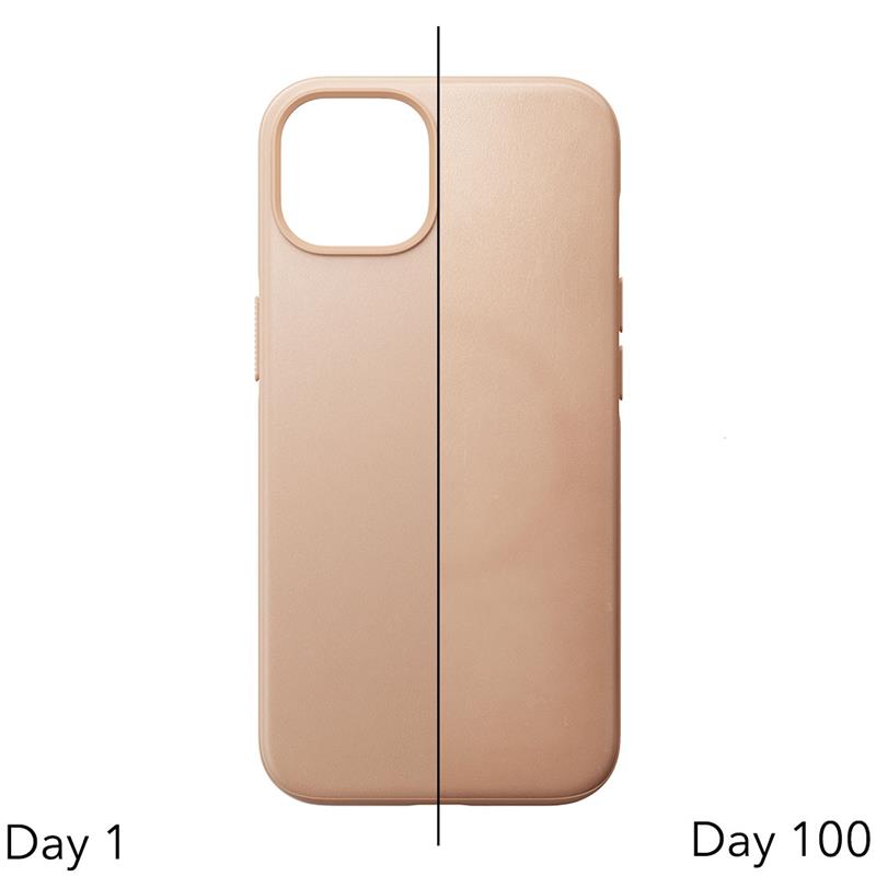 Nomad kryt Modern Leather Case Magsafe pre iPhone 14 - Natural 