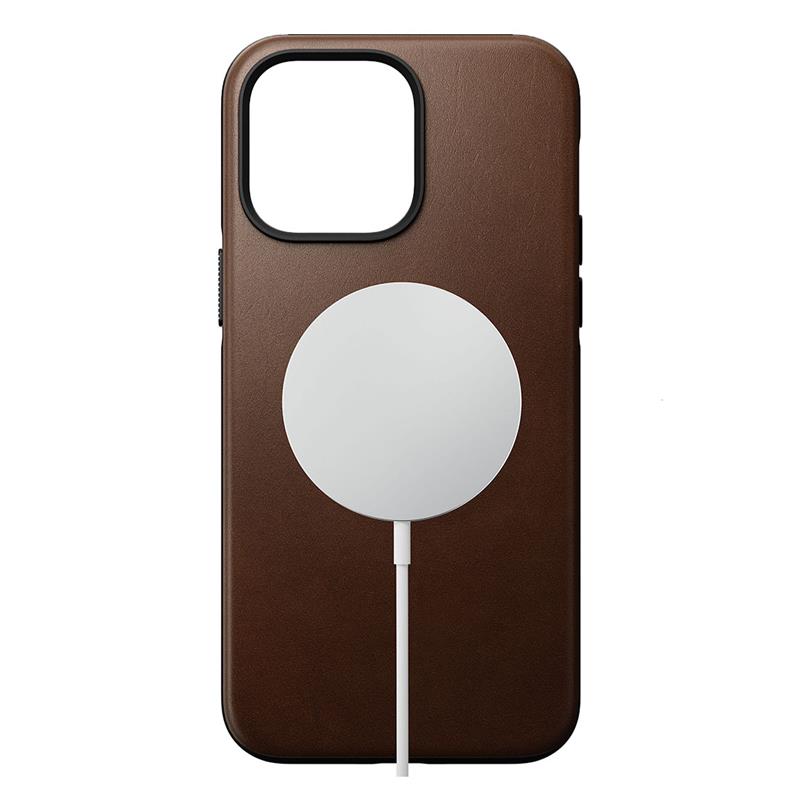 Nomad kryt Modern Leather Case Magsafe pre iPhone 14 Pro Max - Brown 