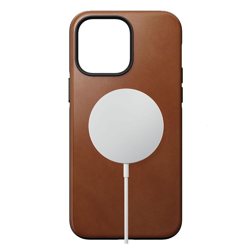 Nomad kryt Modern Leather Case Magsafe pre iPhone 14 Pro Max - English Tan 