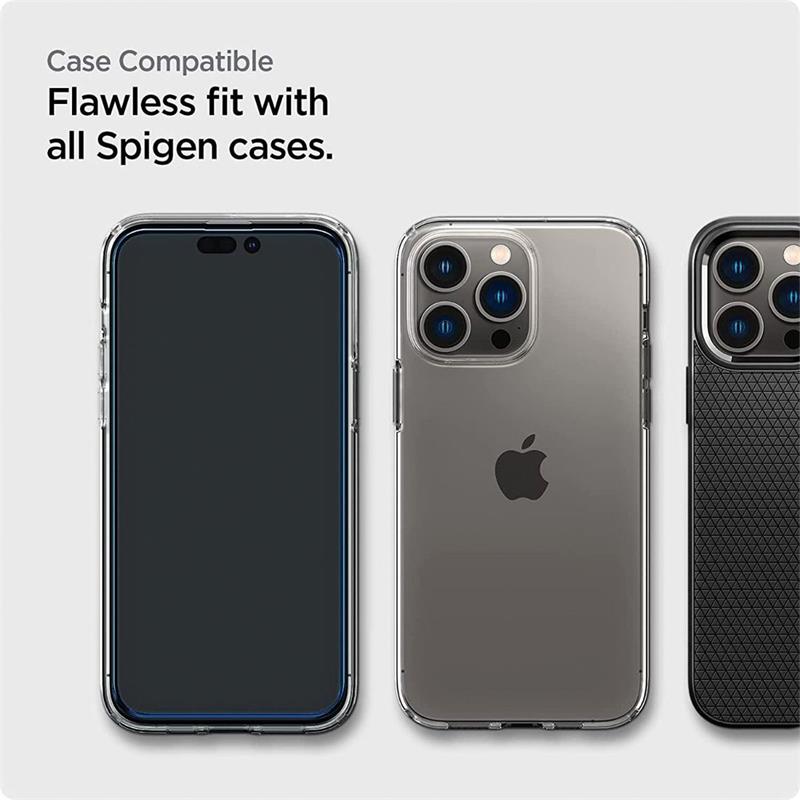 Spigen ochranné sklo Glas.tR AlignMaster pre iPhone 14 Pro Max 2 ks - Black Frame 