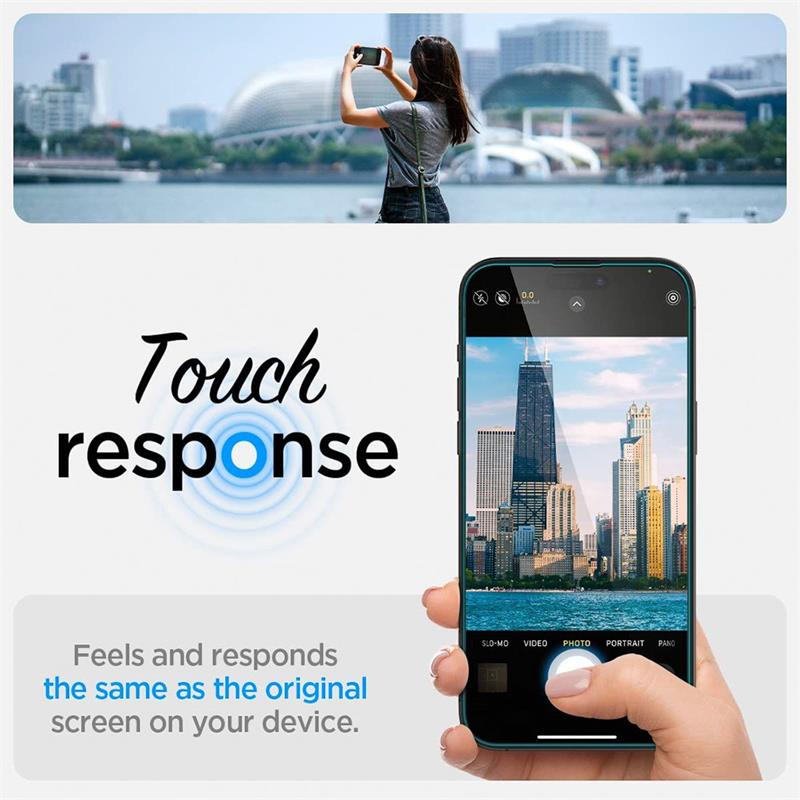 Spigen ochranné sklo GLAS.tR Slim HD pre iPhone 14 Pro Max - Clear 