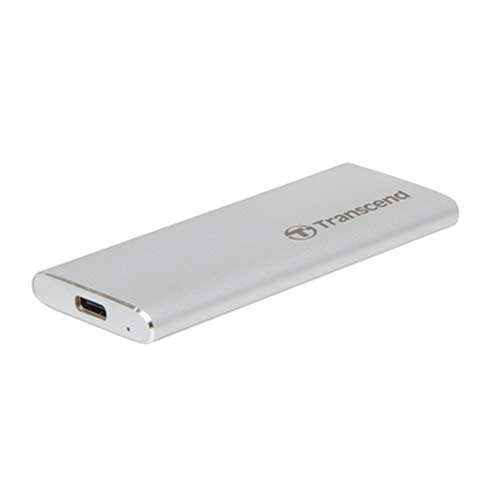 Transcend SSD 500GB ESD260C USB 3.1 Gen 2 - Silver Aluminium 