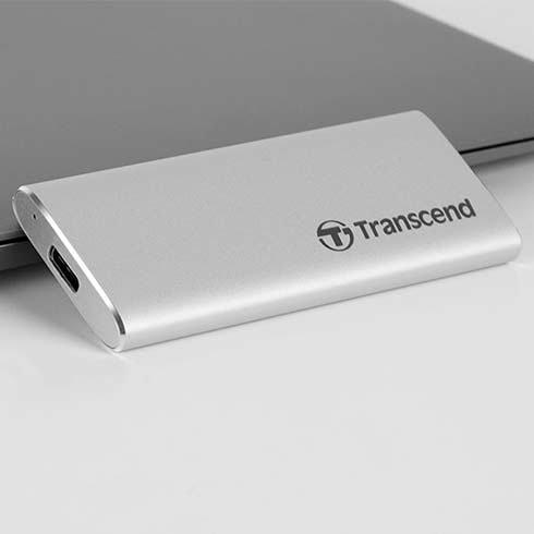 Transcend SSD 500GB ESD260C USB 3.1 Gen 2 - Silver Aluminium 