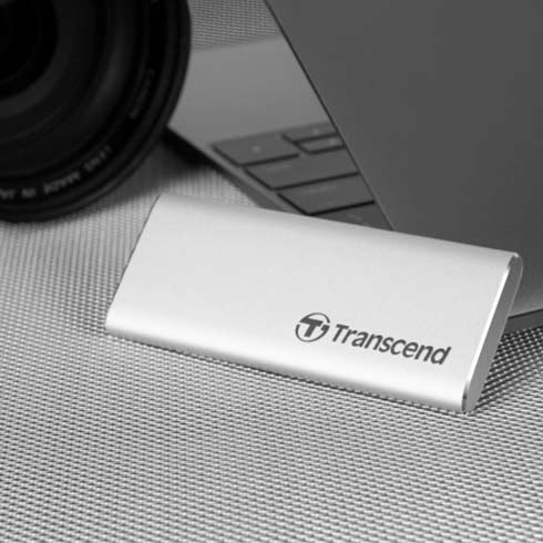 Transcend SSD 500GB ESD260C USB 3.1 Gen 2 - Silver Aluminium 