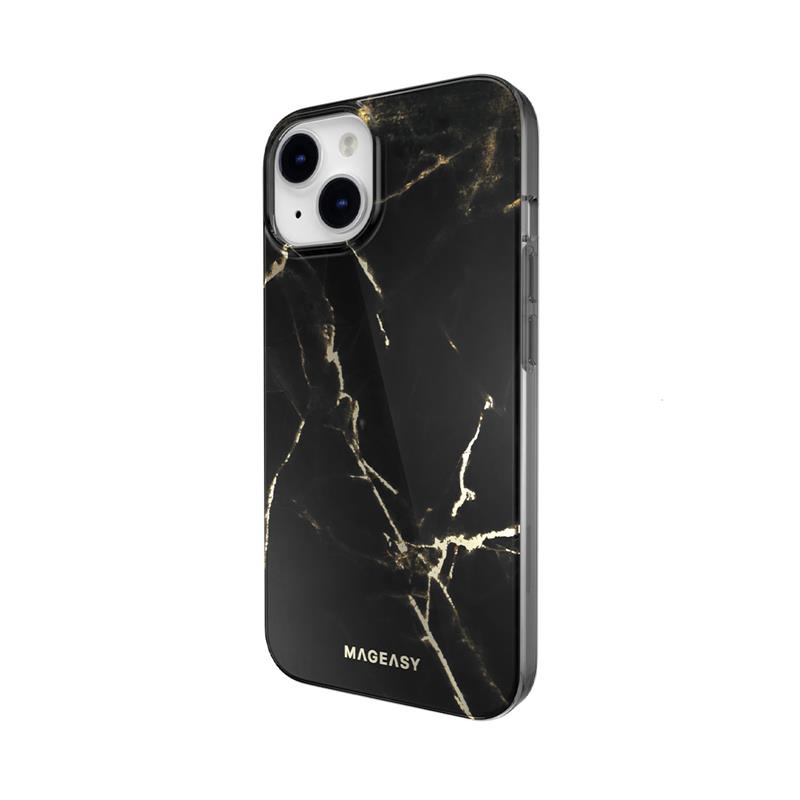 SwitchEasy kryt Marble Case pre iPhone 14 - Pearl Black