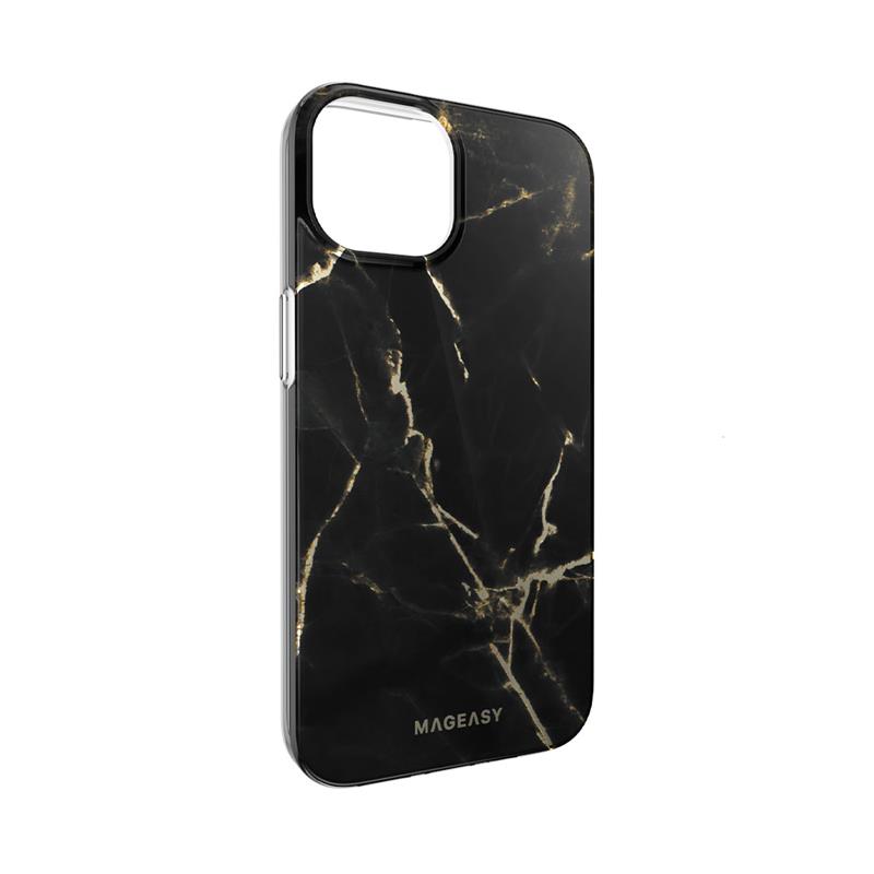 SwitchEasy kryt Marble Case pre iPhone 14 - Pearl Black 