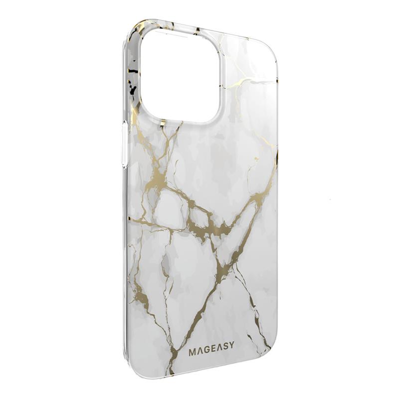 SwitchEasy kryt Marble Case pre iPhone 14 Pro Max - Champagne White 