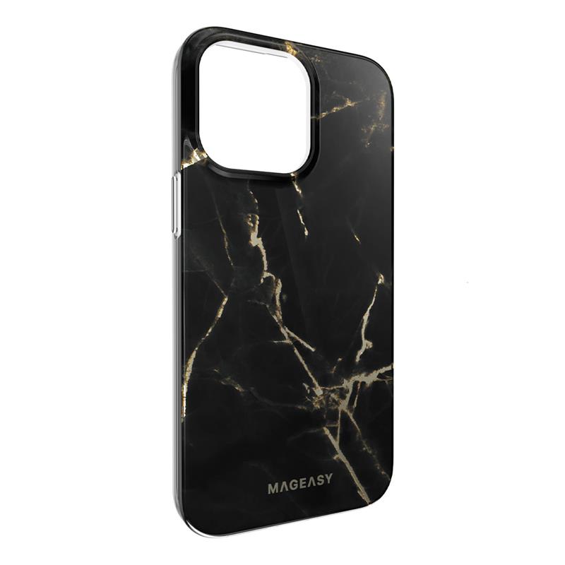 SwitchEasy kryt Marble Case pre iPhone 14 Pro Max - Pearl Black 
