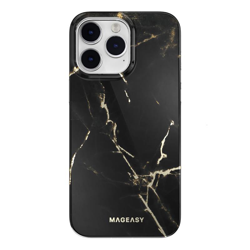 SwitchEasy kryt Marble Case pre iPhone 14 Pro Max - Pearl Black 