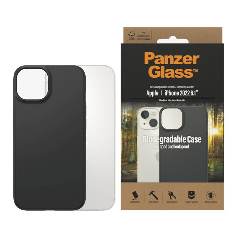 PanzerGlass kryt Biodegradable Case pre iPhone 14 - Black 