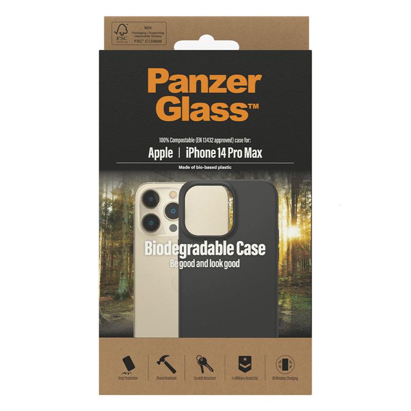 PanzerGlass kryt Biodegradable Case pre iPhone 14 Pro Max - Black 