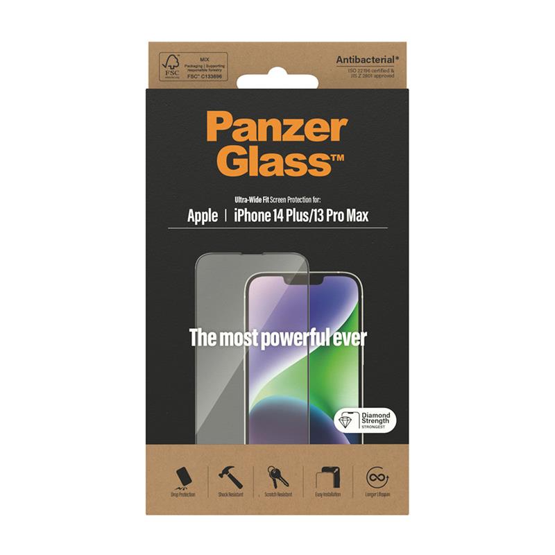 PanzerGlass ochranné sklo UWF AB pre iPhone 14 Plus/13 Pro Max - Black Frame 