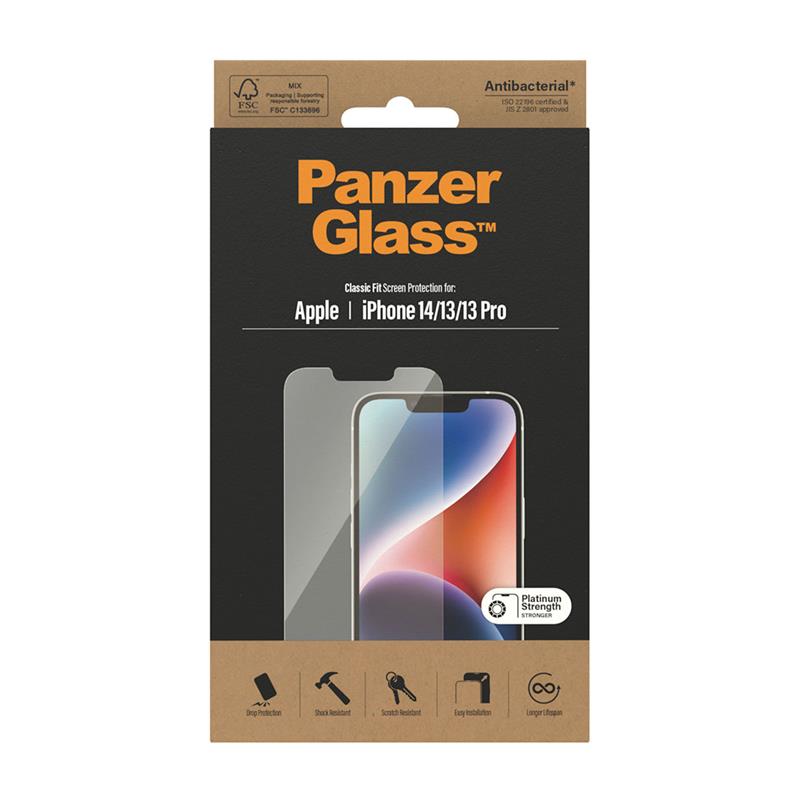PanzerGlass ochranné sklo Classic Fit AB pre iPhone 14/13/13 Pro - Clear 