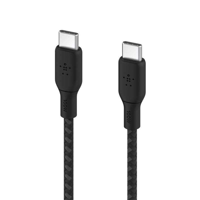 Belkin kábel Boost Charge Double-Braided USB-C to USB-C 100W 2m - Black 