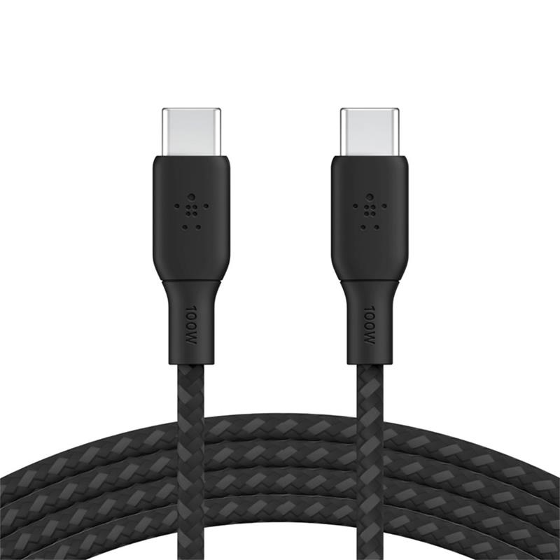 Belkin kábel Boost Charge Double-Braided USB-C to USB-C 100W 2m - Black 