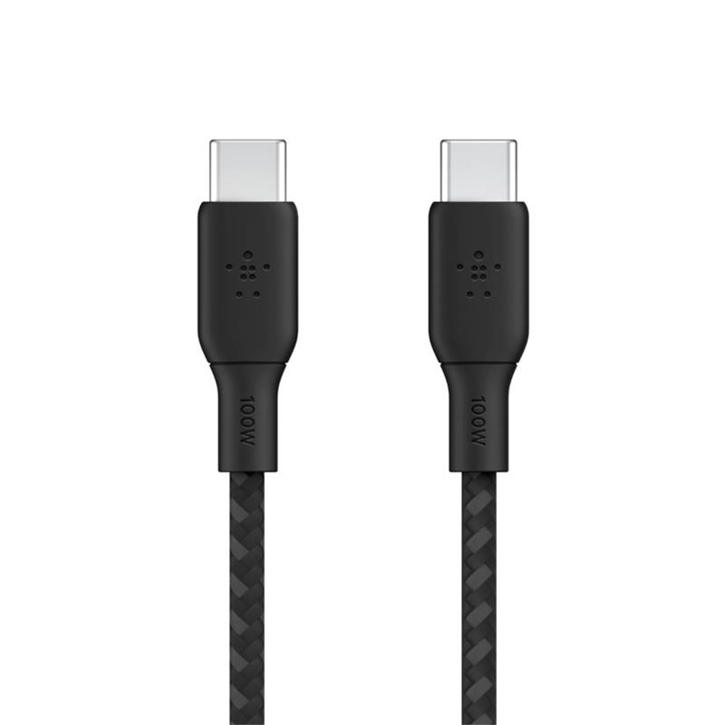 Belkin kábel Boost Charge Double-Braided USB-C to USB-C 100W 2m - Black 