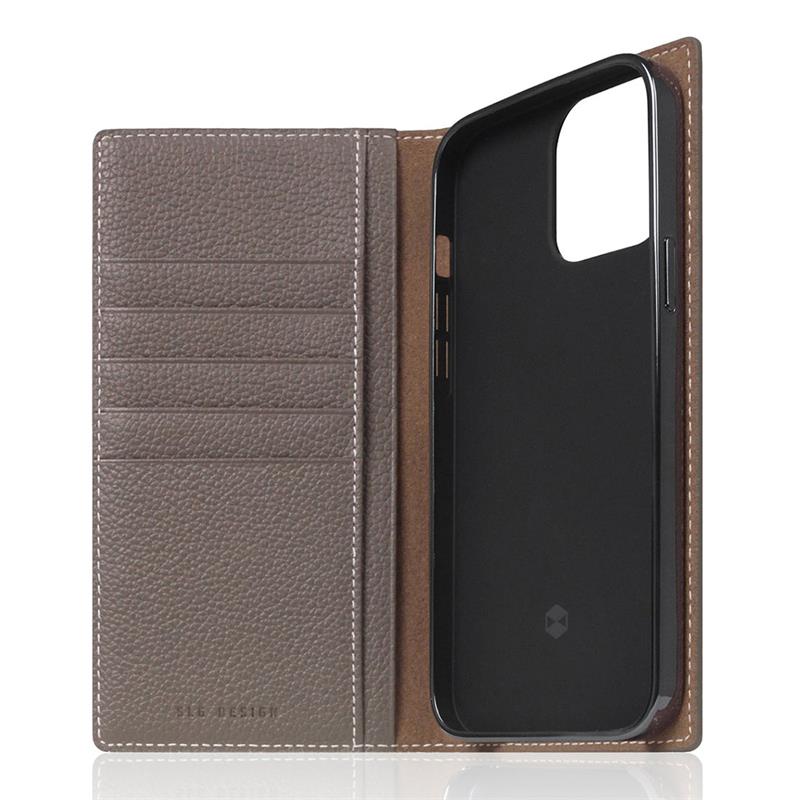 SLG Design puzdro D8 Full Grain Leather pre iPhone 14 Pro Max - Etoff Cream 