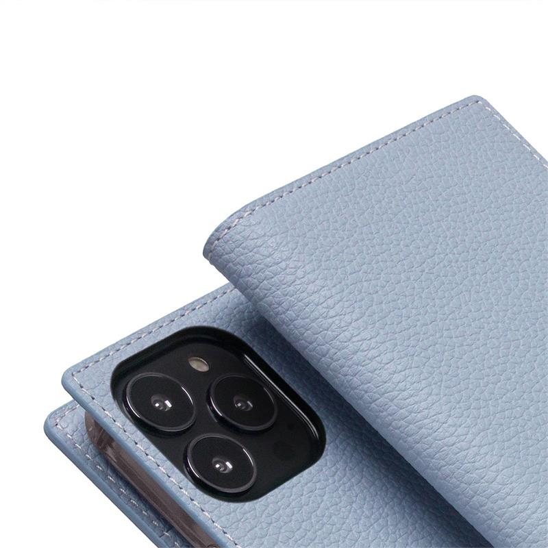 SLG Design puzdro D8 Full Grain Leather pre iPhone 14 Pro Max - Powder Blue 