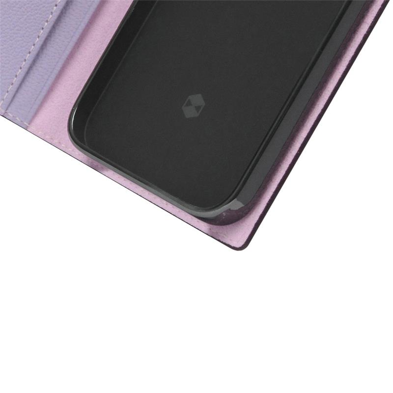 SLG Design puzdro D9 France Chevere Sully Leather Diary pre iPhone 14 Pro Max - Lavender 