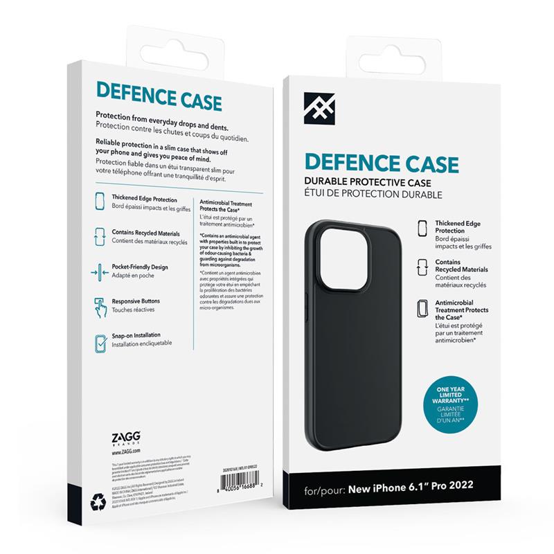 iFrogz kryt Defence pre iPhone 14 Pro - Black 