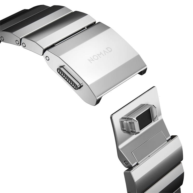 Nomad remienok pre Apple Watch 42/44/45/49 mm - Steel Band/Silver Hardware 