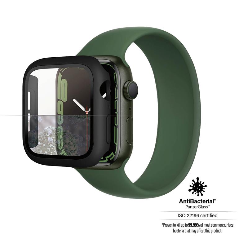 PanzerGlass ochranné sko Full Body AB pre Apple Watch 7/8 41mm - Black Frame 