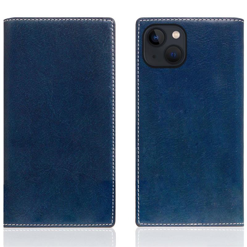 SLG Design puzdro D+ Italian Temponata Leather pre iPhone 14 Plus - Blue 