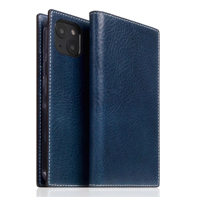 SLG Design puzdro D+ Italian Temponata Leather pre iPhone 14 Plus - Blue 