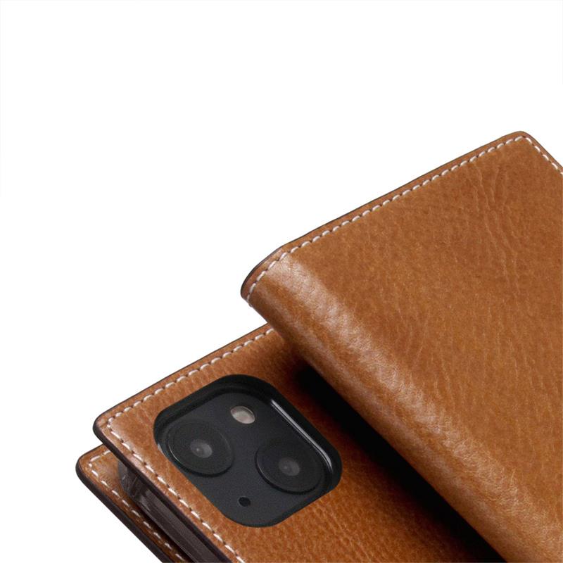 SLG Design puzdro D+ Italian Temponata Leather pre iPhone 14 - Tan 