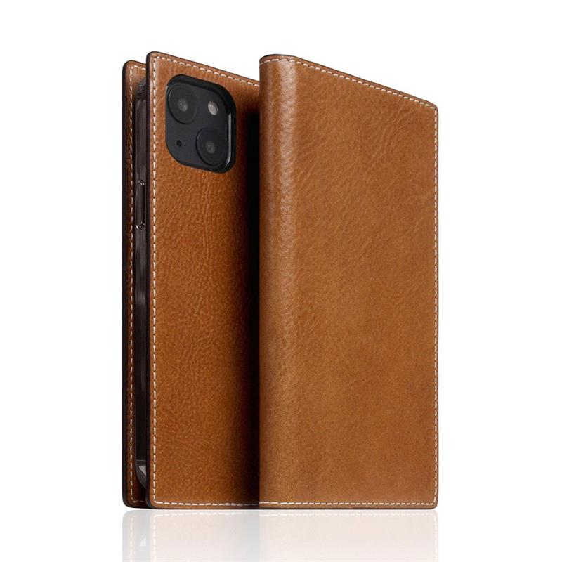 SLG Design puzdro D+ Italian Temponata Leather pre iPhone 14 - Tan 