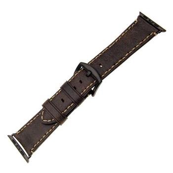 FIXED Berkeley kožený remienok pre Apple Watch 42/44/45/49mm s čiernou sponou,veľkosť L, čierny