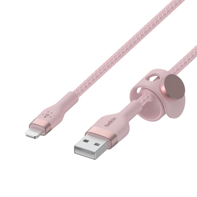 Belkin kábel Boost Charge Pro Flex USB-A to Lightning 1m - Pink 