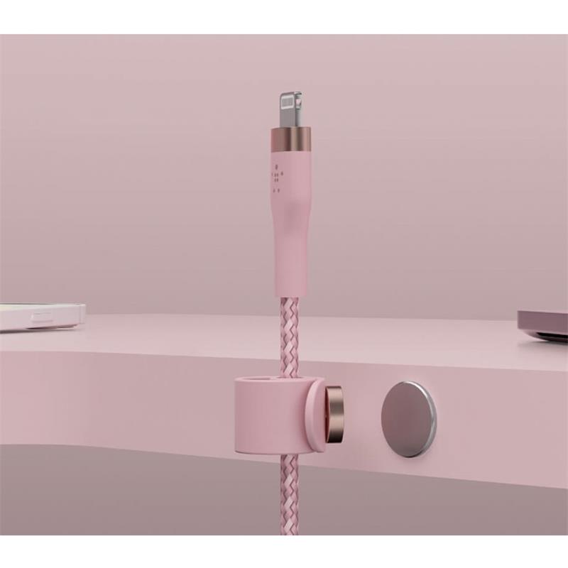 Belkin kábel Boost Charge Pro Flex USB-A to Lightning 1m - Pink 