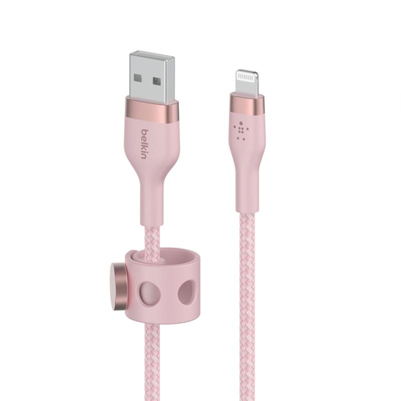 Belkin kábel Boost Charge Pro Flex USB-A to Lightning 2m - Pink 