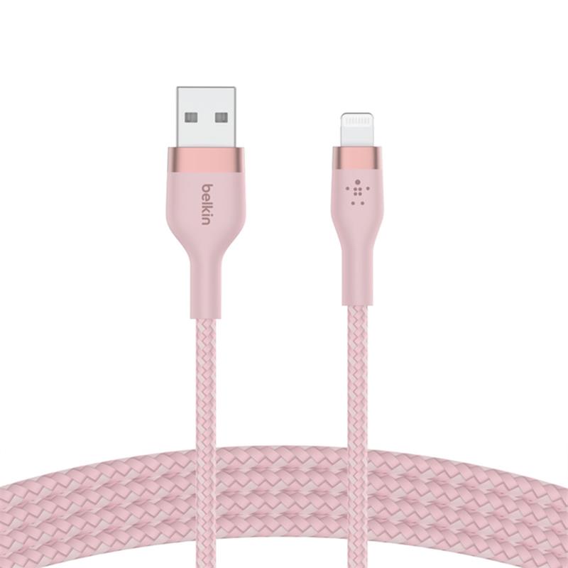 Belkin kábel Boost Charge Pro Flex USB-A to Lightning 2m - Pink 