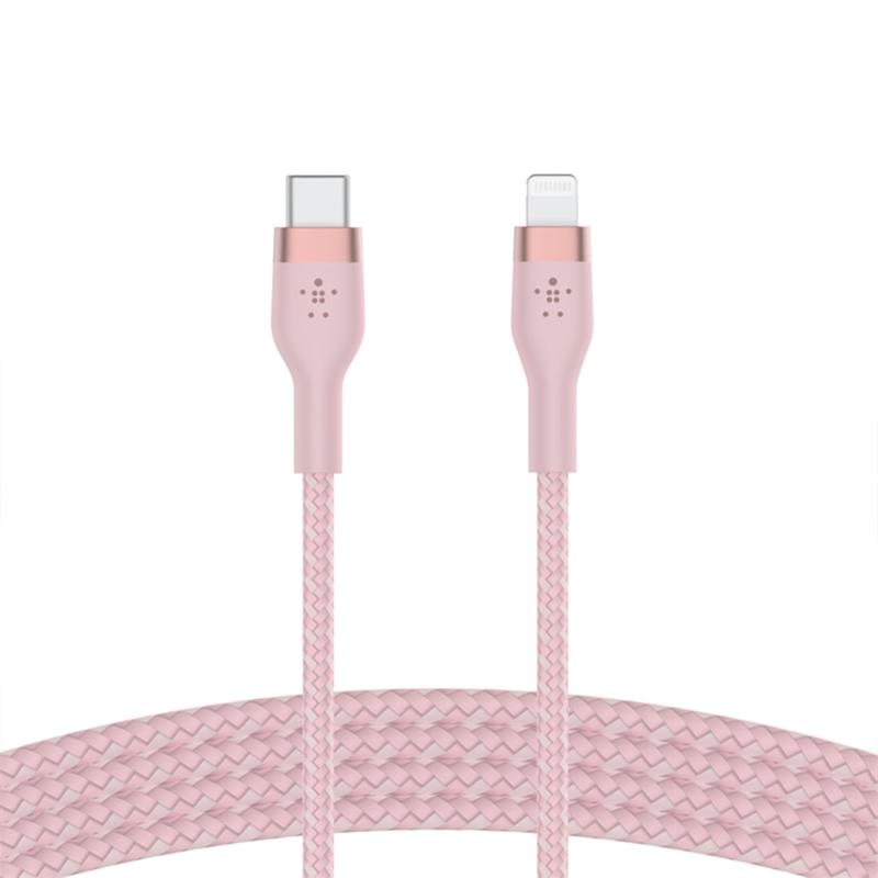 Belkin kábel Boost Charge Pro Flex USB-C to Lightning 1m - Pink 