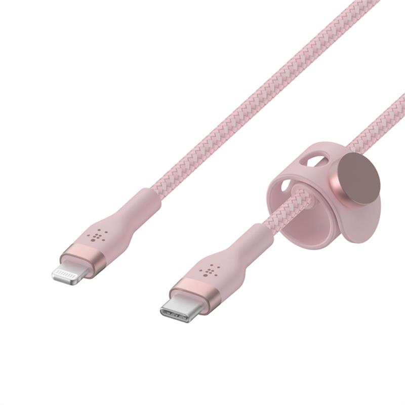 Belkin kábel Boost Charge Pro Flex USB-C to Lightning 2m - Pink 