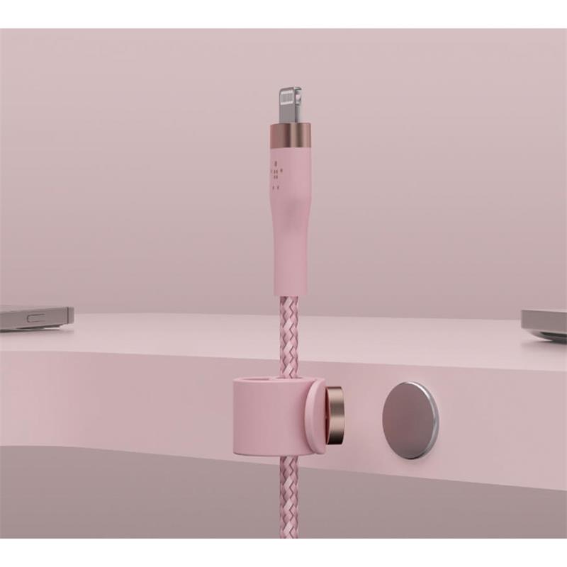 Belkin kábel Boost Charge Pro Flex USB-C to Lightning 2m - Pink 