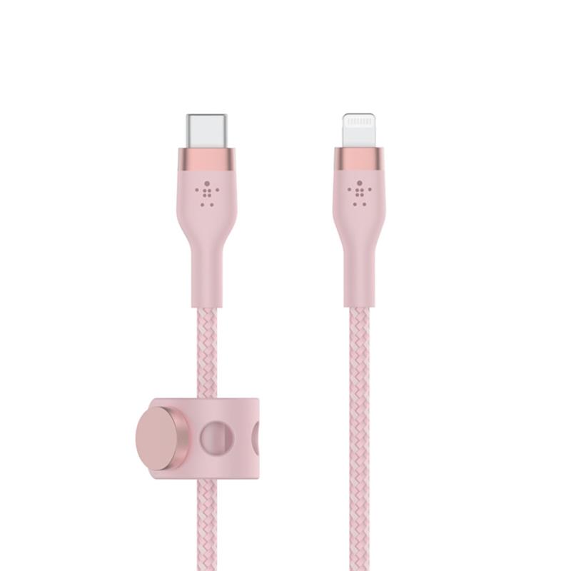 Belkin kábel Boost Charge Pro Flex USB-C to Lightning 2m - Pink 