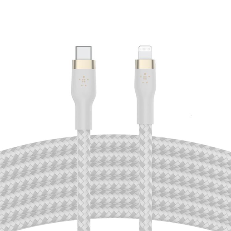 Belkin kábel Boost Charge Pro Flex USB-C to Lightning 3m - White 