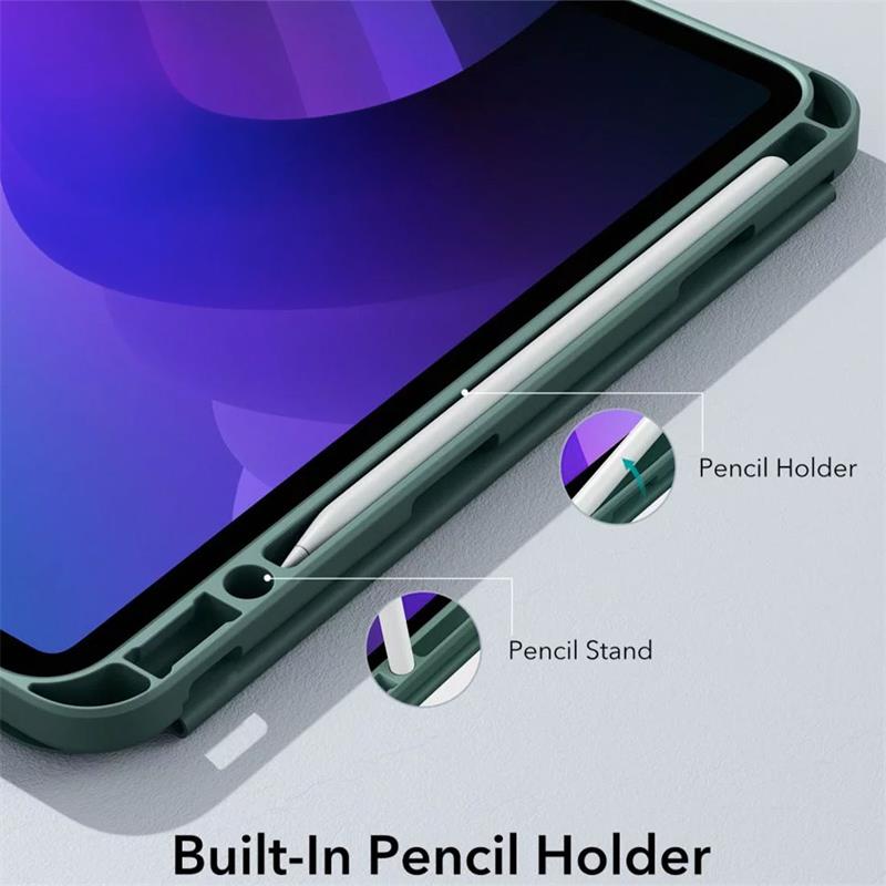 ESR puzdro Silicon Rebound Pencil Case pre iPad 10.9" 2022 10th Gen - Forest Green 