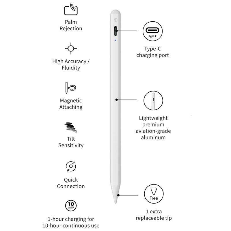 SwitchEasy EasyPencil Pro 3 Stylus Pencil - White 