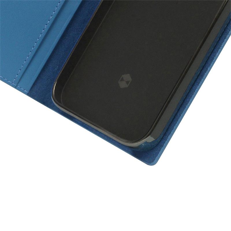 SLG Design puzdro D+ Italian Carbon Leather Diary pre iPhone 14 - Blue 