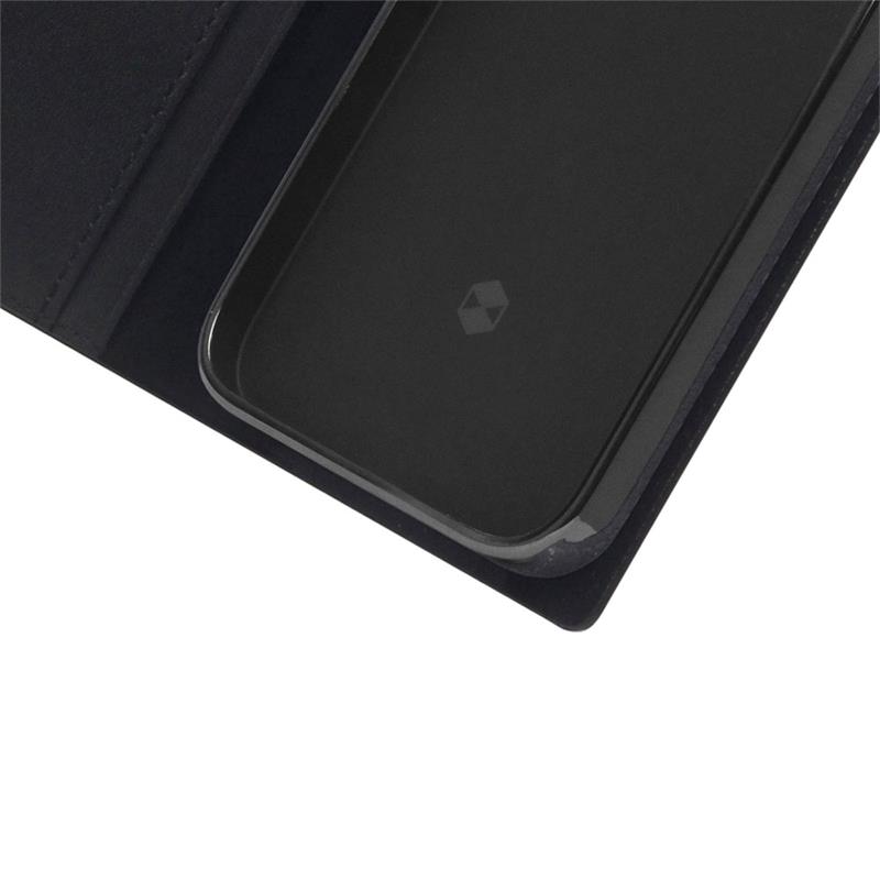 SLG Design puzdro D+ Italian Carbon Leather Diary pre iPhone 14 Pro - Black 