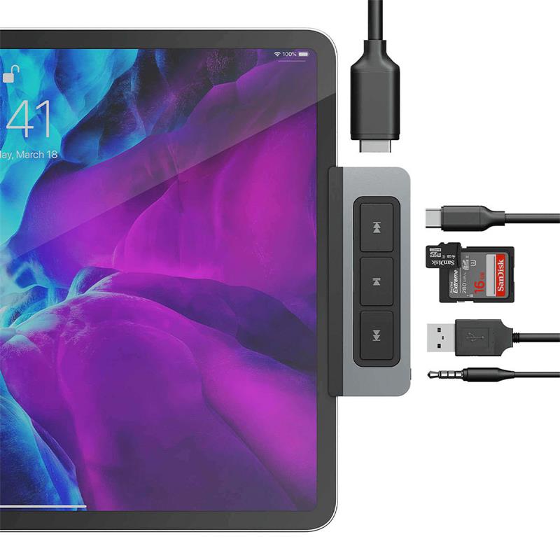Hyper USB-C Media Hub HyperDrive 6-in-1 pre iPad Pro/Air 10.9" - Space Gray 