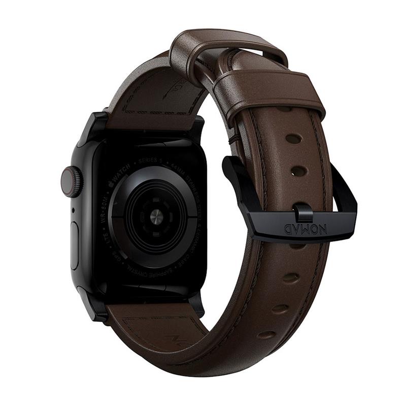 Nomad kožený remienok pre Apple Watch 42/44/45 mm - Traditional Brown/Black Hardware 