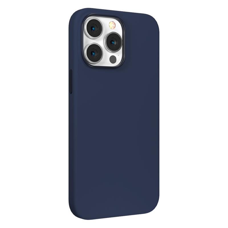 Devia kryt Nature Series Silicone Magnetic Case pre iPhone 14 Pro Max - Navy Blue 